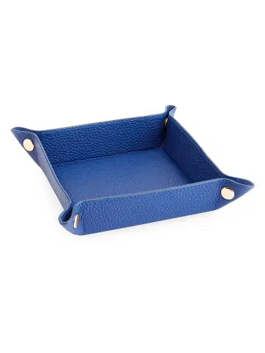 Royce New York Women's Leather Catchall Tray - Cobalt Blue | Thumbnail 2 Royce New York Women's Leather Catchall Tray - Cobalt Blue | Thumbnail 2