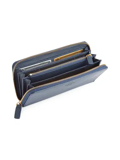 Royce New York Women's RFID-Blocking Zip-Around Leather Wallet | Thumbnail 2 Royce New York Women's RFID-Blocking Zip-Around Leather Wallet | Thumbnail 2