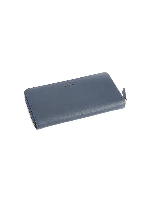 Royce New York Women's RFID-Blocking Zip-Around Leather Wallet - Navy Blue