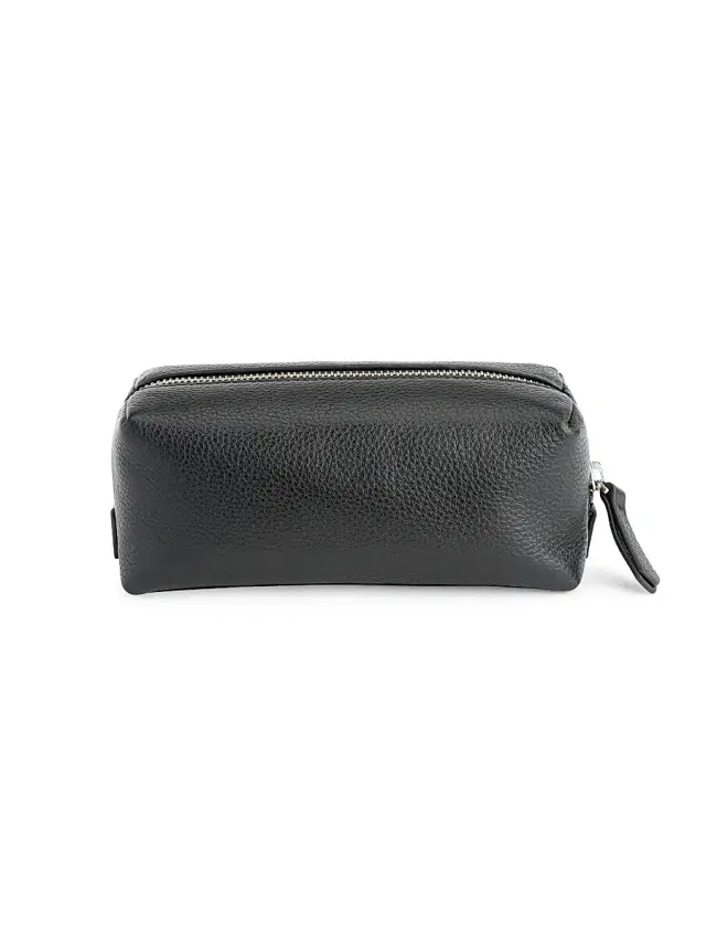 Royce New York Women's Zipper Leather Travel Utility Bag - Black