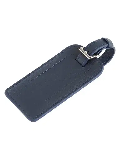 Royce New York Women's Leather Luggage Tag - Navy Blue | Thumbnail 3 Royce New York Women's Leather Luggage Tag - Navy Blue | Thumbnail 3