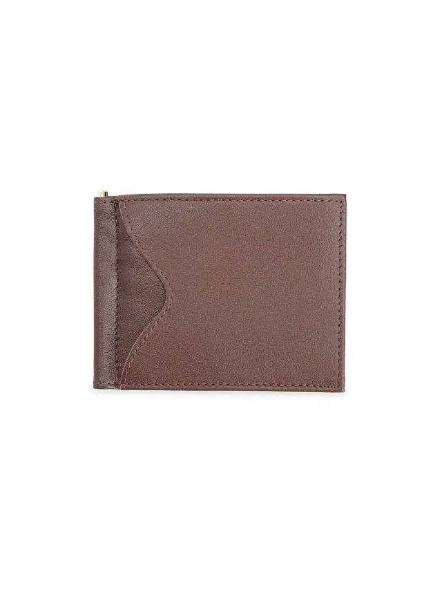 Royce New York Men's RFID-Blocking Leather Money Clip Wallet - Brown