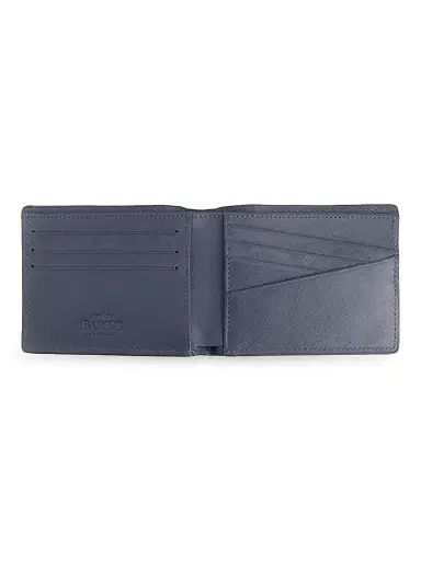 Royce New York Men's RFID-Blocking Slim Bi-Fold Leather Wallet - Blue | Thumbnail 3 Royce New York Men's RFID-Blocking Slim Bi-Fold Leather Wallet - Blue | Thumbnail 3