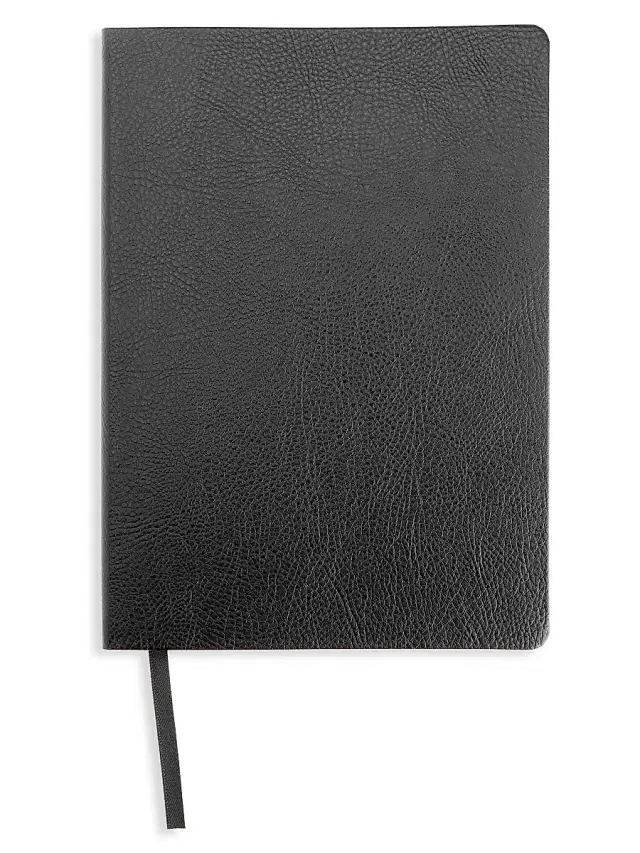 Royce New York Women's Contemporary Leather Journal - Black