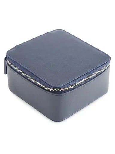 Royce New York Women's Zipper Leather Travel Jewelry Case | Thumbnail 1 Royce New York Women's Zipper Leather Travel Jewelry Case | Thumbnail 1