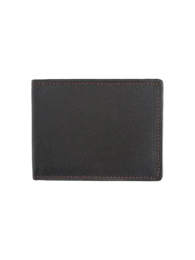 Royce New York Men's RFID-Blocking Slim Bi-Fold Leather Wallet - Black Tan