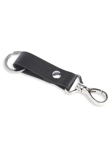 Royce New York Women's Leather Valet Key Chain - Silver | Thumbnail 2