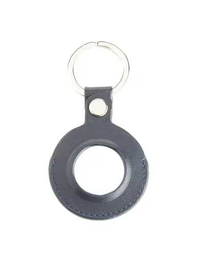 Royce New York Leather Air Tag Sleeve - Navy | Thumbnail 1
