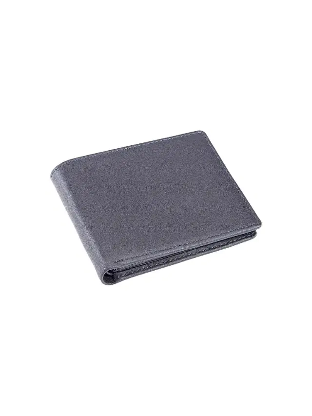 Royce New York Men's RFID Blocking Tri-Fold Wallet - Navy Blue