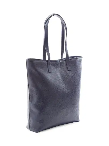 Royce New York Women's Pebble Grain Tall Tote Bag | Thumbnail 2 Royce New York Women's Pebble Grain Tall Tote Bag | Thumbnail 2