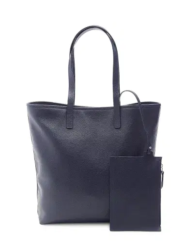 Royce New York Women's Pebble Grain Tall Tote Bag | Thumbnail 4 Royce New York Women's Pebble Grain Tall Tote Bag | Thumbnail 4