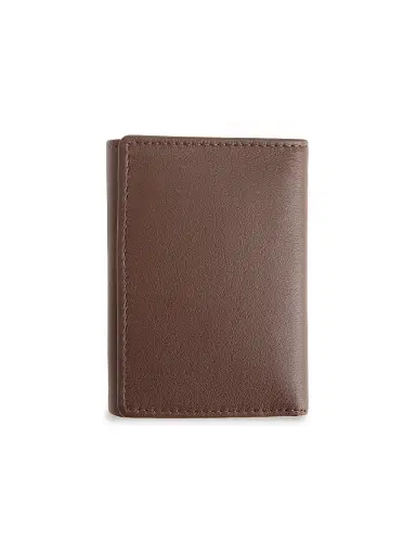 Royce New York Royce New York Tri-Fold Leather Wallet - Brown | Thumbnail 1