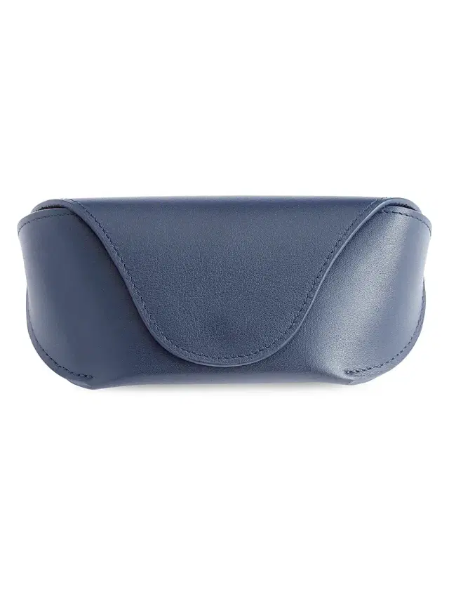 Women's Leather Sunglasses Carrying Case - Blue