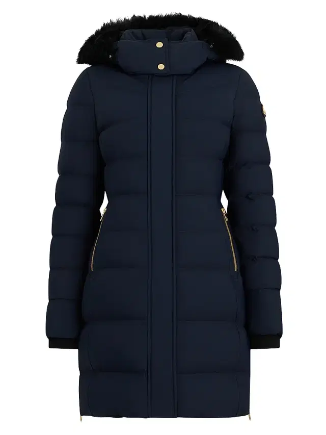 Moose Knuckles Women's Nyluxe Watershed Down Parka - Navy Black