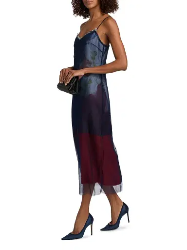 Jason Wu Collection Women's Shadow Floral Collage Slip Midi-Dress | Thumbnail 4 Jason Wu Collection Women's Shadow Floral Collage Slip Midi-Dress | Thumbnail 4