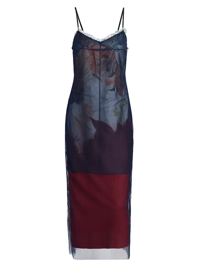 Jason Wu Collection Women's Shadow Floral Collage Slip Midi-Dress - Plaster Umber Multi