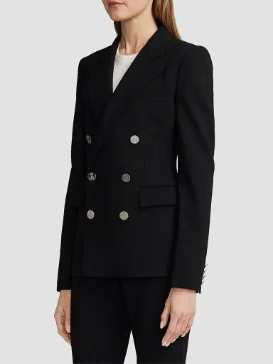 Ralph Lauren Collection Women's Camden Cashmere Double-Breasted Jacket - Black | Thumbnail 4 Ralph Lauren Collection Women's Camden Cashmere Double-Breasted Jacket - Black | Thumbnail 4