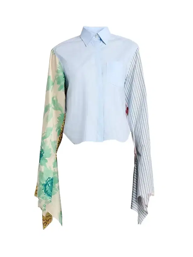 MOSCHINO Women's Cotton Scarf-Sleeve Button-Front Shirt
