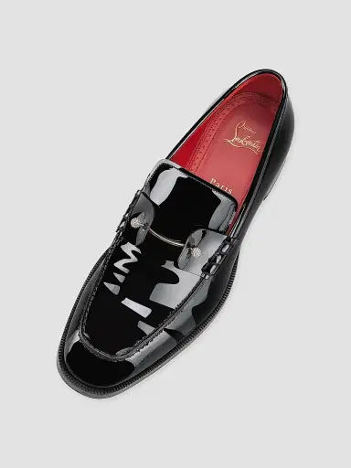 Christian Louboutin Men's Chambelimoc Night Strass Loafers - Black - Size 15 | Thumbnail 4