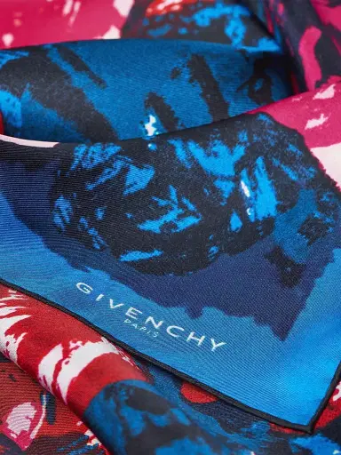 Givenchy Women's Square in Silk Scarf with Floral Print | Thumbnail 2