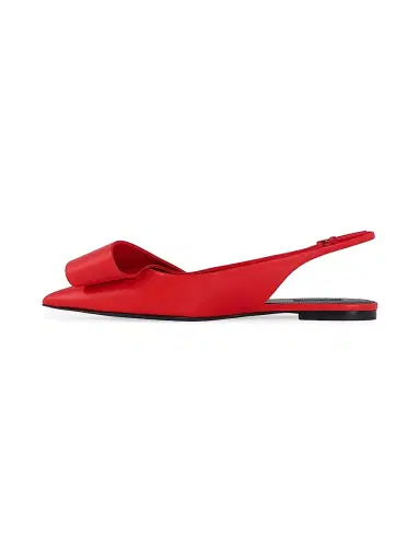 Givenchy Women's Twisted Ribbon Flat Slingbacks in Leather | Thumbnail 3 Givenchy Women's Twisted Ribbon Flat Slingbacks in Leather | Thumbnail 3
