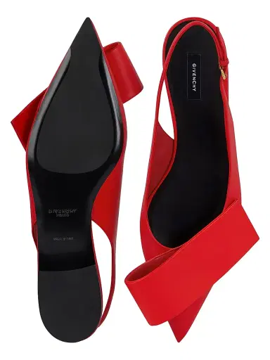 Givenchy Women's Twisted Ribbon Flat Slingbacks in Leather | Thumbnail 4 Givenchy Women's Twisted Ribbon Flat Slingbacks in Leather | Thumbnail 4