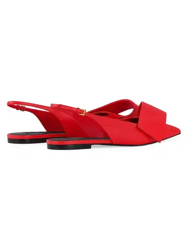 Givenchy Women's Twisted Ribbon Flat Slingbacks in Leather | Thumbnail 5 Givenchy Women's Twisted Ribbon Flat Slingbacks in Leather | Thumbnail 5