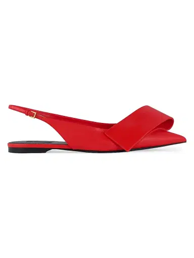 Givenchy Women's Twisted Ribbon Flat Slingbacks in Leather | Thumbnail 1 Givenchy Women's Twisted Ribbon Flat Slingbacks in Leather | Thumbnail 1