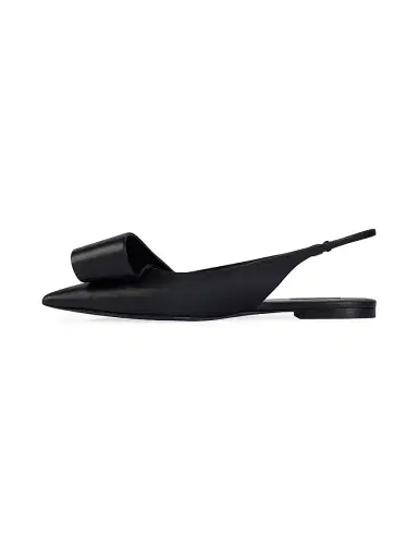 Givenchy Women's Twisted Ribbon Flat Slingbacks in Leather | Thumbnail 3 Givenchy Women's Twisted Ribbon Flat Slingbacks in Leather | Thumbnail 3