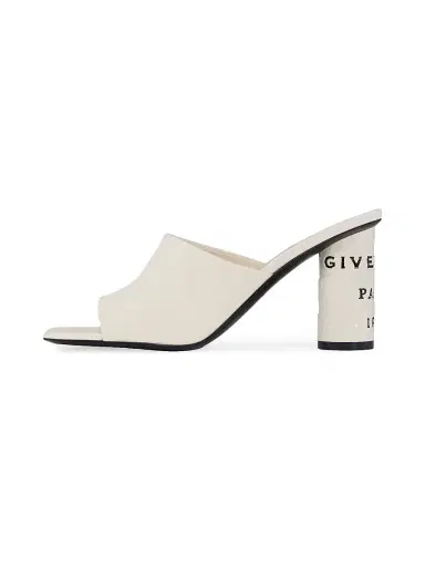 Givenchy Women's Tape Heeled Mules in Leather - Ivory - Size 11 | Thumbnail 3 Givenchy Women's Tape Heeled Mules in Leather - Ivory - Size 11 | Thumbnail 3