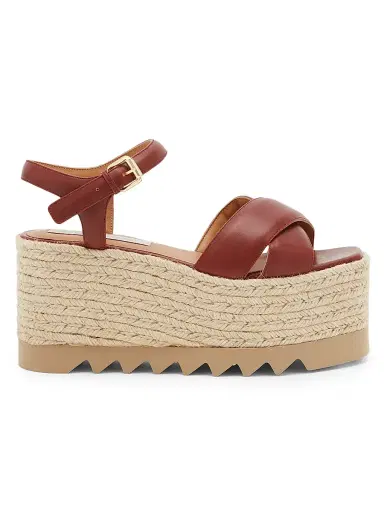 Stella McCartney Women's Elyse Espadrille Wedge Sandals - Natural Cherry - Size 10 | Thumbnail 1 Stella McCartney Women's Elyse Espadrille Wedge Sandals - Natural Cherry - Size 10 | Thumbnail 1