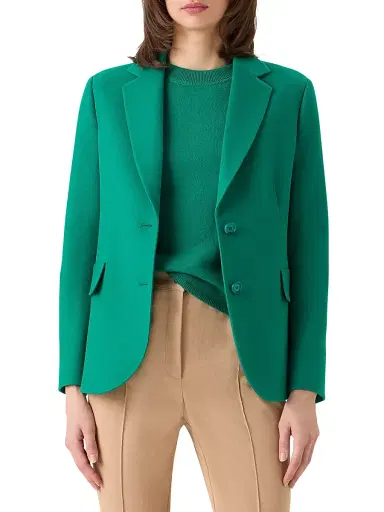 Akris Women's Daigon Cashmere Blazer - Tourmaline - Size 16 | Thumbnail 3 Akris Women's Daigon Cashmere Blazer - Tourmaline - Size 16 | Thumbnail 3