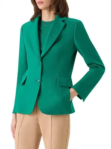 Akris Women's Daigon Cashmere Blazer - Tourmaline - Size 16 | Thumbnail 4 Akris Women's Daigon Cashmere Blazer - Tourmaline - Size 16 | Thumbnail 4