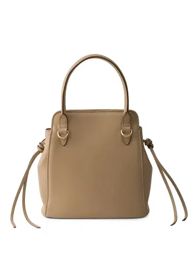 Prada Women's Carry Mini Leather Top Handle Bag - Beige Khaki | Thumbnail 3 Prada Women's Carry Mini Leather Top Handle Bag - Beige Khaki | Thumbnail 3