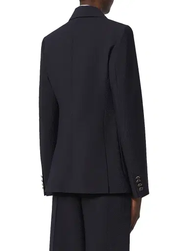 Max Mara Women's Wool Blend Seersucker Blazer | Thumbnail 3 Max Mara Women's Wool Blend Seersucker Blazer | Thumbnail 3