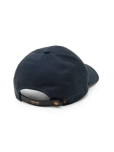 Tom Ford Men's TF Canvas Baseball Cap - Navy Cream | Thumbnail 2 Tom Ford Men's TF Canvas Baseball Cap - Navy Cream | Thumbnail 2