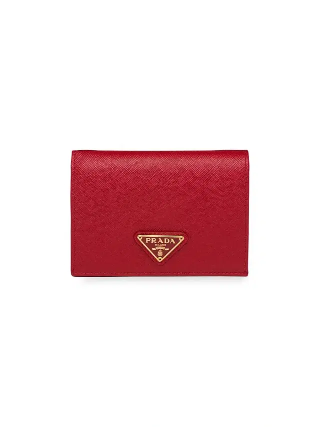 Prada Women's  Saffiano Leather Wallet - Red