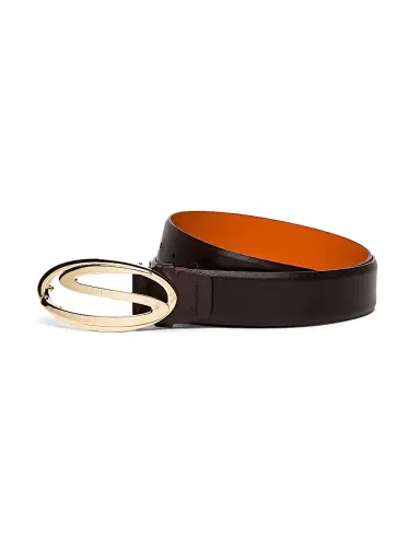 Santoni Men's Adjustable Leather Belt | Thumbnail 1