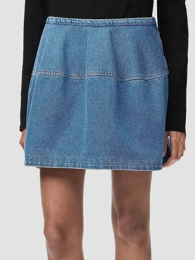 Loewe Women's Paneled Denim Mini Skirt | Thumbnail 3 Loewe Women's Paneled Denim Mini Skirt | Thumbnail 3