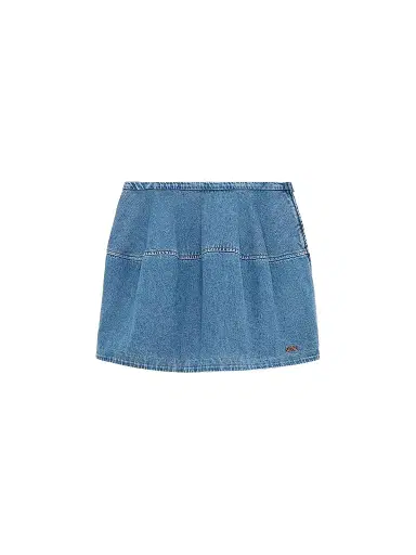 Loewe Women's Paneled Denim Mini Skirt | Thumbnail 1 Loewe Women's Paneled Denim Mini Skirt | Thumbnail 1