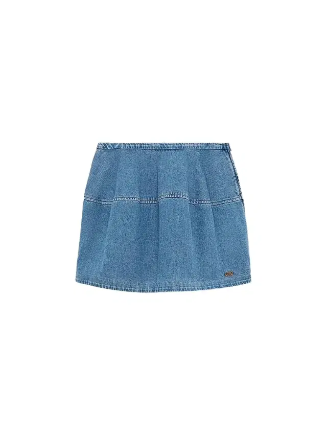 LOEWE Women's Paneled Denim Mini Skirt - Light Blue