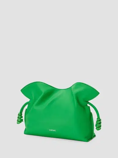 Loewe Women's Flamenco Coil Leather Clutch Bag - Clover Green | Thumbnail 4