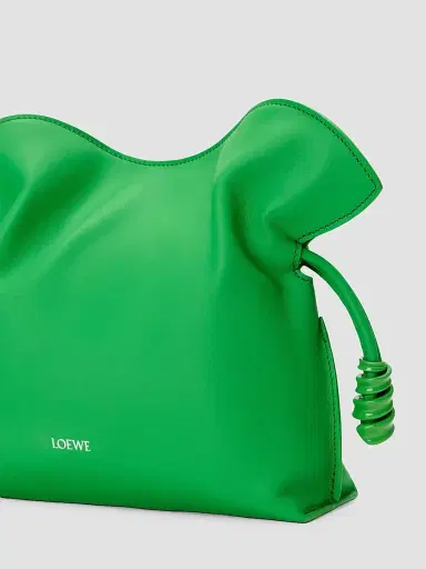 Loewe Women's Flamenco Coil Leather Clutch Bag - Clover Green | Thumbnail 8
