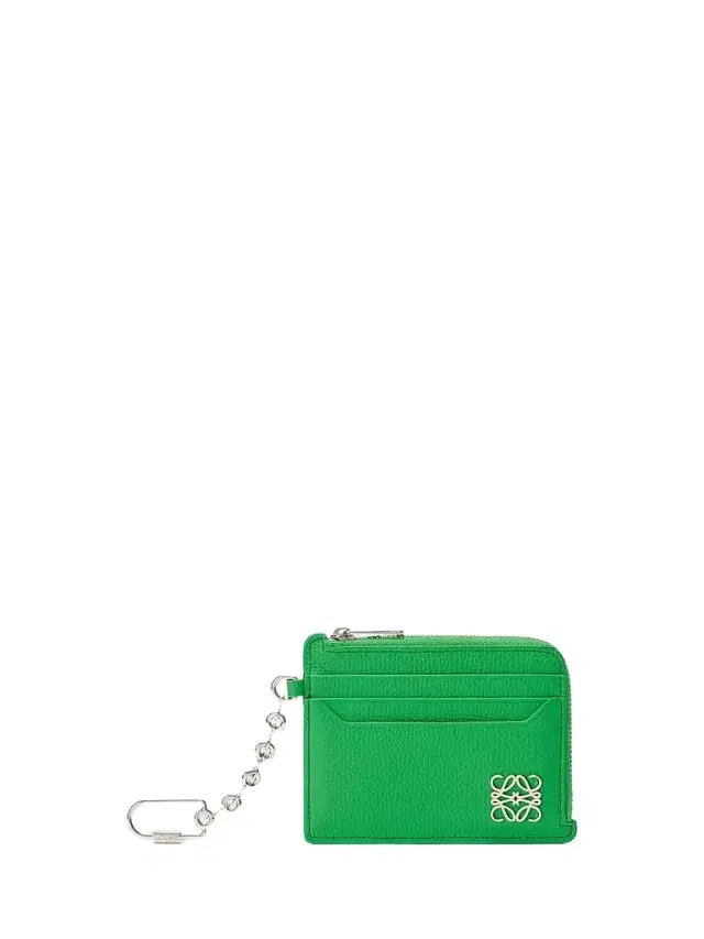 LOEWE Women's Anagram Square Leather Coin Cardholder - Clover Green