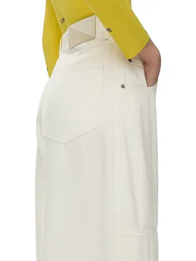 Loewe Women's Cotton Wide-Leg Jeans - White | Thumbnail 5 Loewe Women's Cotton Wide-Leg Jeans - White | Thumbnail 5