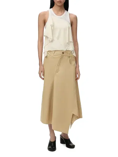 Loewe Women's Denim Asymmetric-Hem Midi Skirt - Beige - Size 12 | Thumbnail 2 Loewe Women's Denim Asymmetric-Hem Midi Skirt - Beige - Size 12 | Thumbnail 2