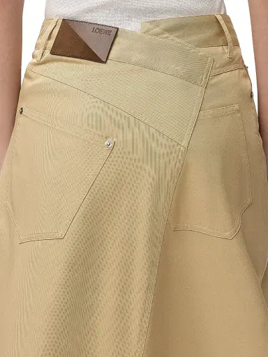Loewe Women's Denim Asymmetric-Hem Midi Skirt - Beige - Size 12 | Thumbnail 5 Loewe Women's Denim Asymmetric-Hem Midi Skirt - Beige - Size 12 | Thumbnail 5