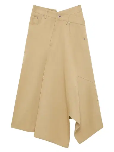 Loewe Women's Denim Asymmetric-Hem Midi Skirt - Beige - Size 12 | Thumbnail 1 Loewe Women's Denim Asymmetric-Hem Midi Skirt - Beige - Size 12 | Thumbnail 1