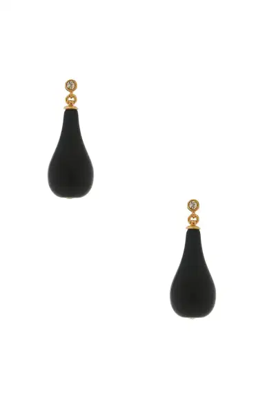 TOTEME Onyx Drop Earrings | Thumbnail 1 TOTEME Onyx Drop Earrings | Thumbnail 1