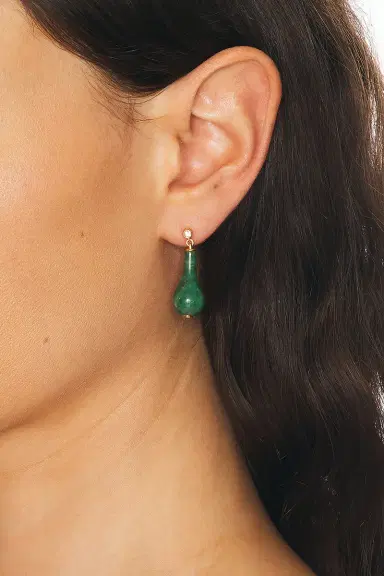 TOTEME Jade Drop Earrings | Thumbnail 2 TOTEME Jade Drop Earrings | Thumbnail 2